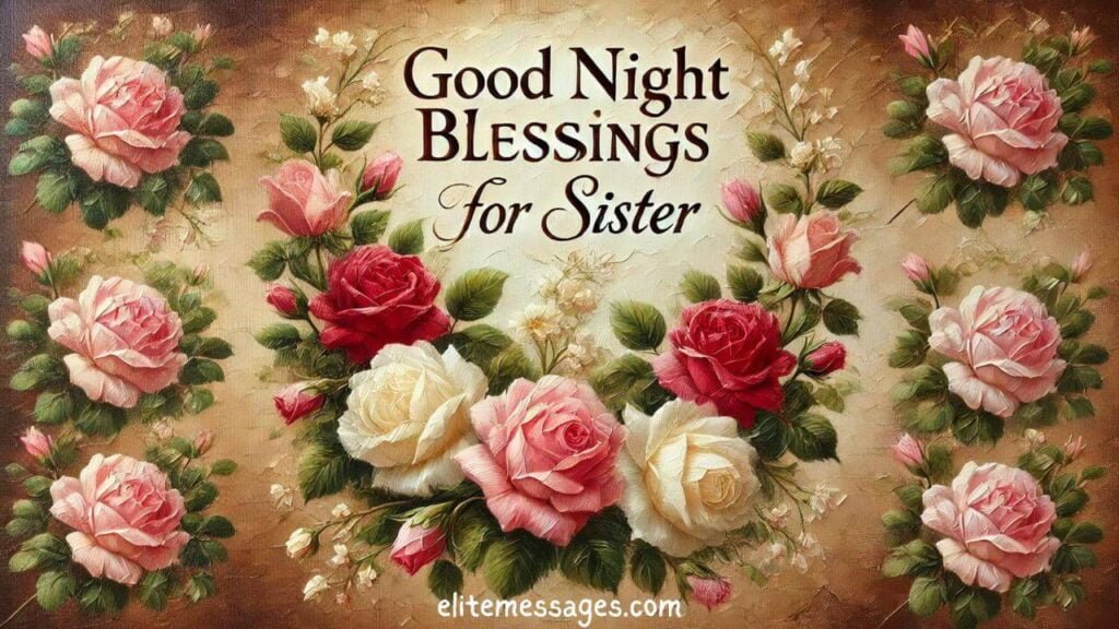 Loving good night blessings for sister, Inspirational good night wishes for sister