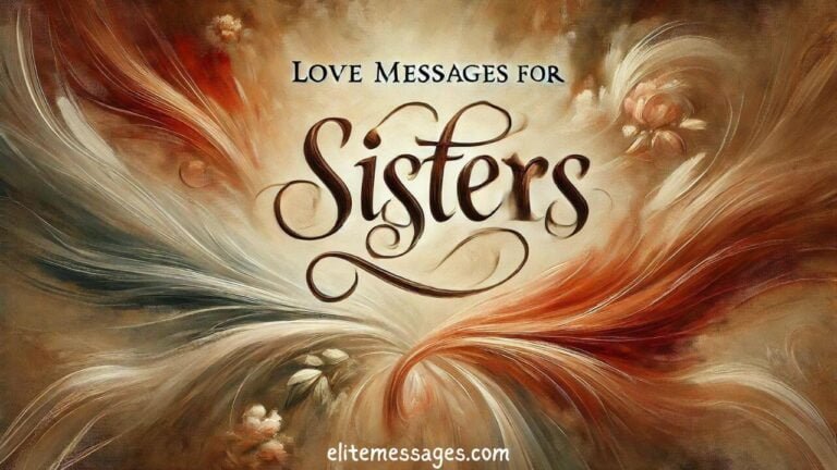 Emotional messages for sisters, Loving messages to melt her heart