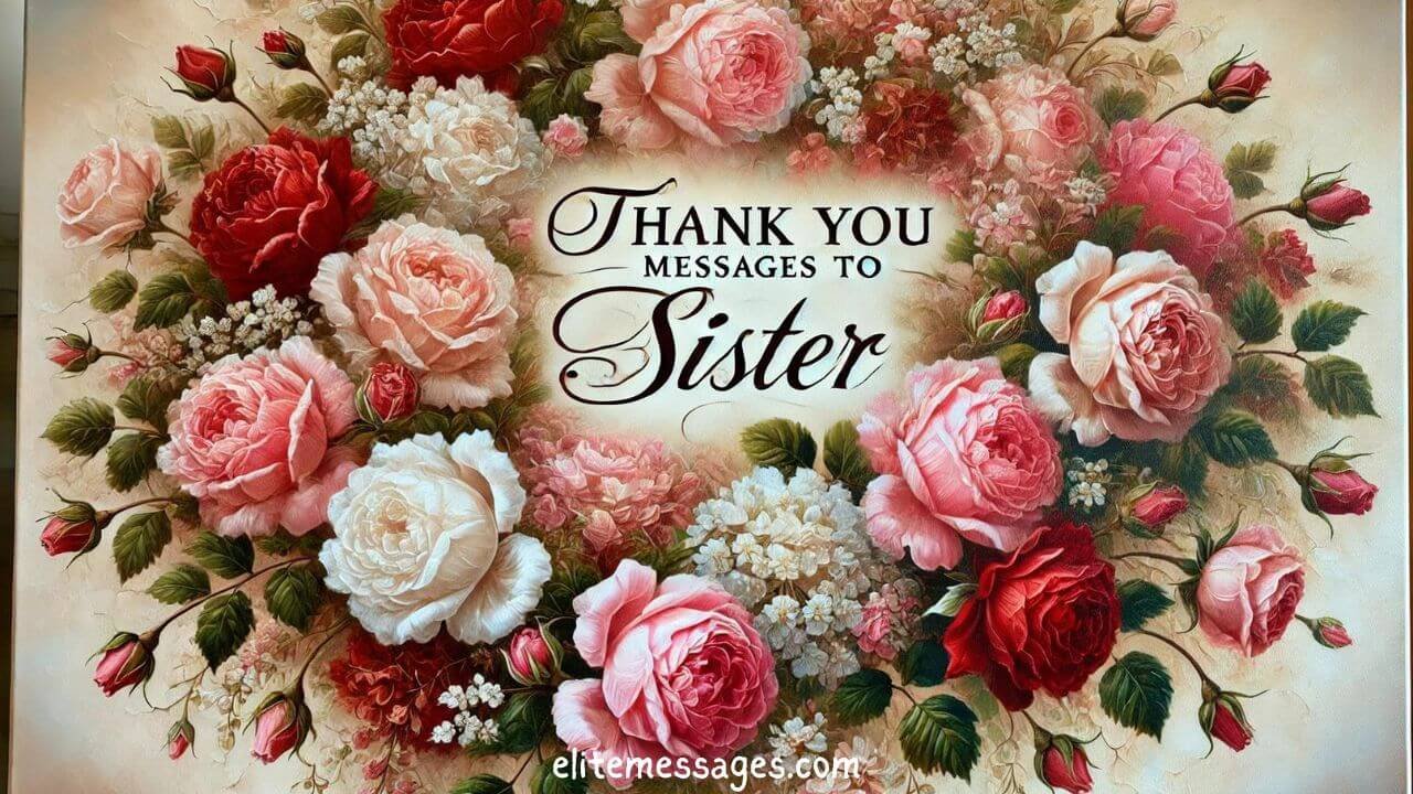 Inspirational thank you messages for your sister, Best thank you notes for a sister