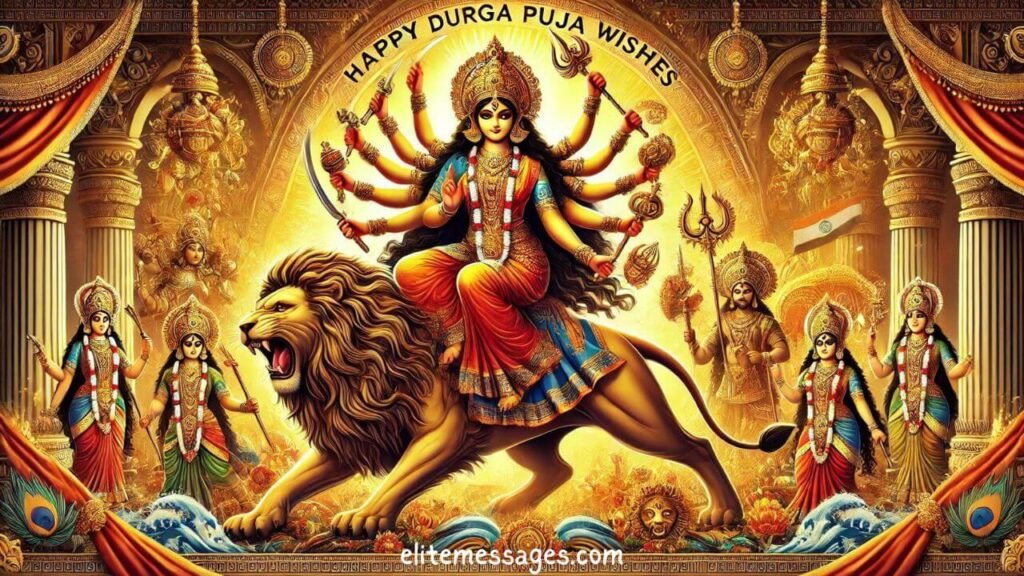 Happy Durga Puja messages for loved ones, Heartfelt Durga Puja blessings for son, daughter, and spouse