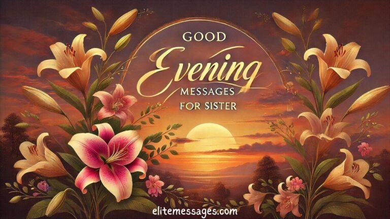 Good Evening Dear Sister, Good Evening Message For A Sister, Good Evening Sister