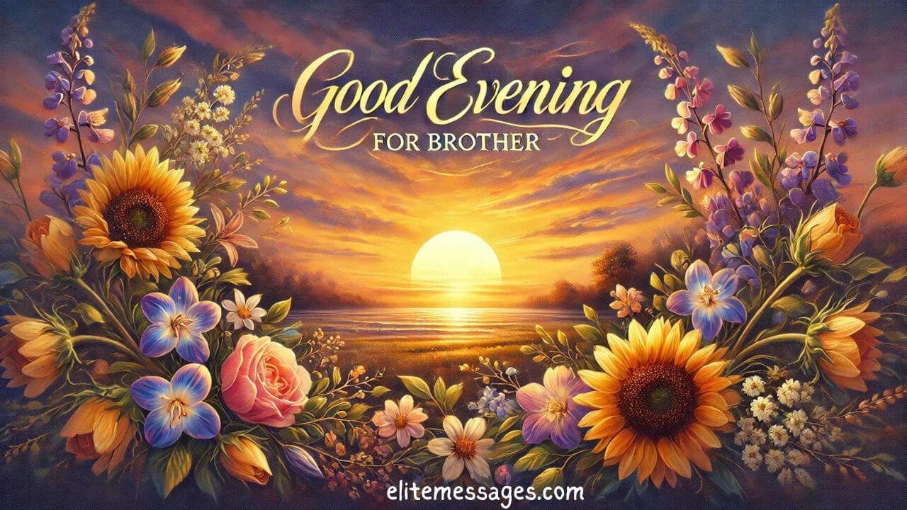 Thoughtful good evening messages to send to brother, Inspirational good evening quotes for brothers