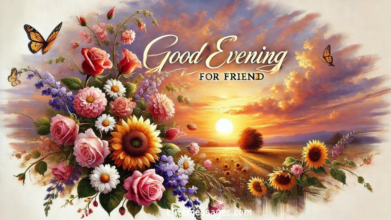 Uplifting good evening messages for a friend, Relaxing evening messages to share with friends