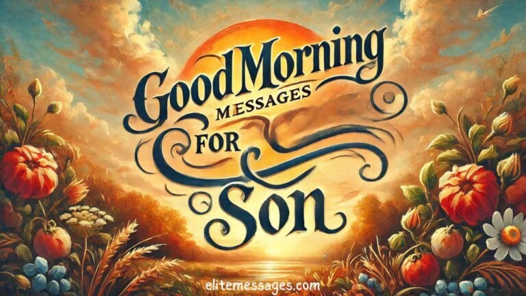 Good morning messages for son, Heartwarming messages for son