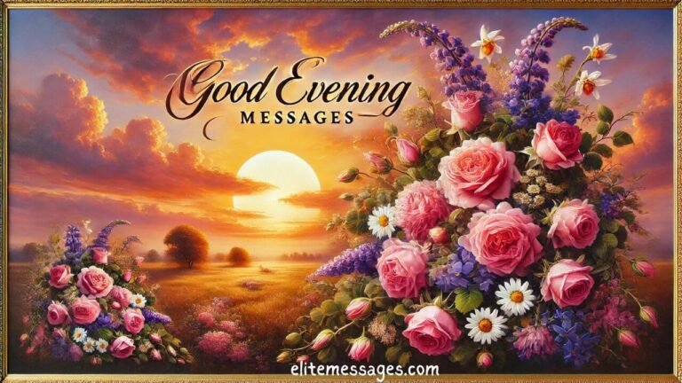 Romantic good evening messages for my love, Heartfelt good evening wishes for him or her