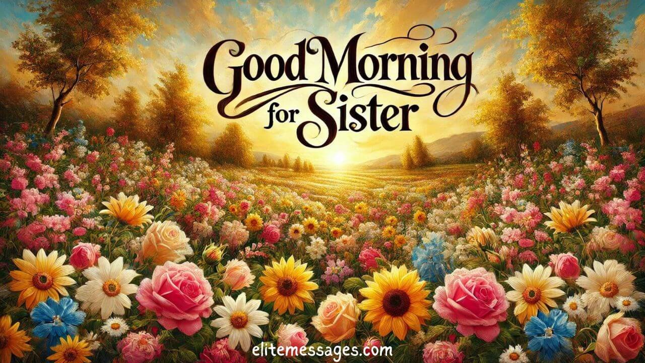 Good morning message to sister, Inspiring morning messages for siblings