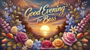 Thoughtful good evening messages to impress boss , Polite and respectful evening wishes for boss